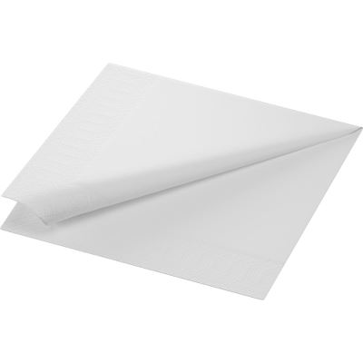 Duni napkins, 3 ply, white, 24x24cm