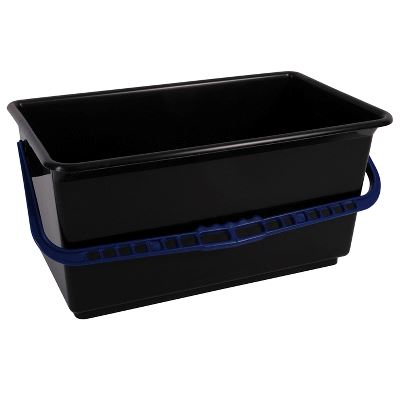 Dan-Mop® Bucket, grey w/blue handle, 22 L